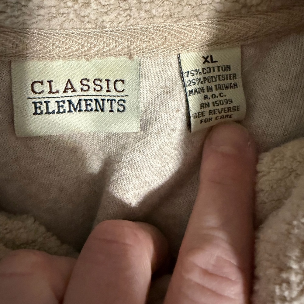 VTG Classic Elements Fall Floral Embroidered Fleece Shacket Size XL. - Picture 6 of 7